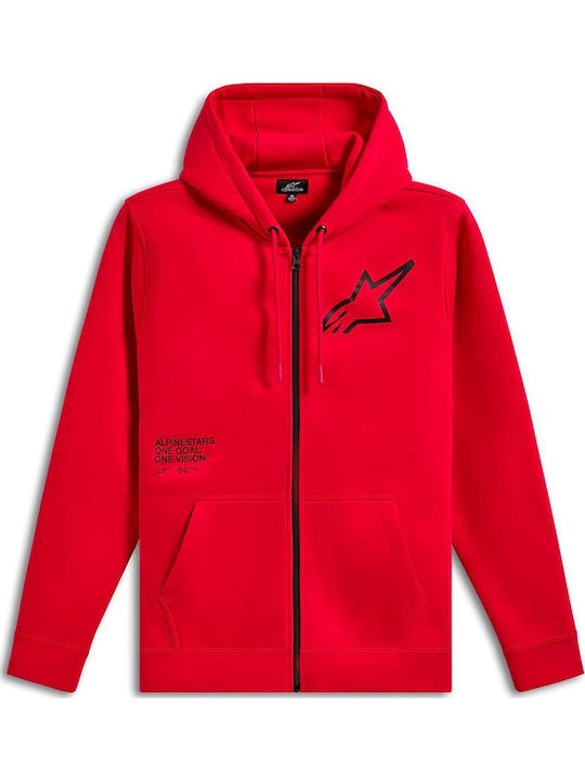 Alpinestars Ζακέτα με Κουκούλα Κόκκινη