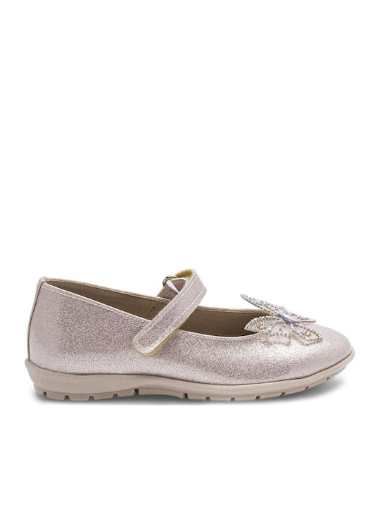 Kids Ballerinas with Hoop & Loop Closure Pink