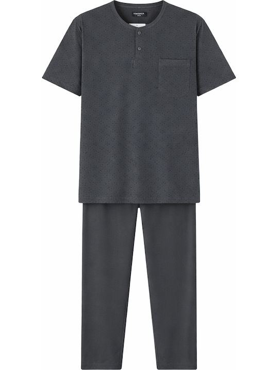 Cool Sommer Herrenpyjama Baumwollene Graue