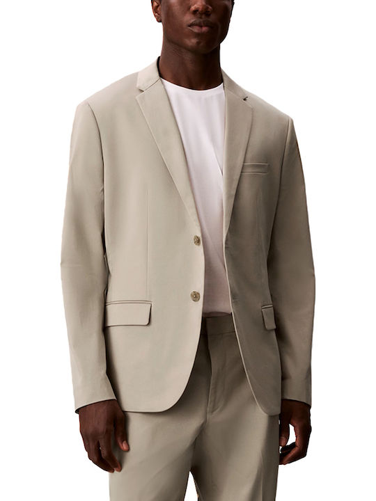 Calvin Klein Herrenanzugsjacken mit Schlank Passform Beiges Calvin Klein Herrenanzugsjacken mit Schlank Passform Beiges