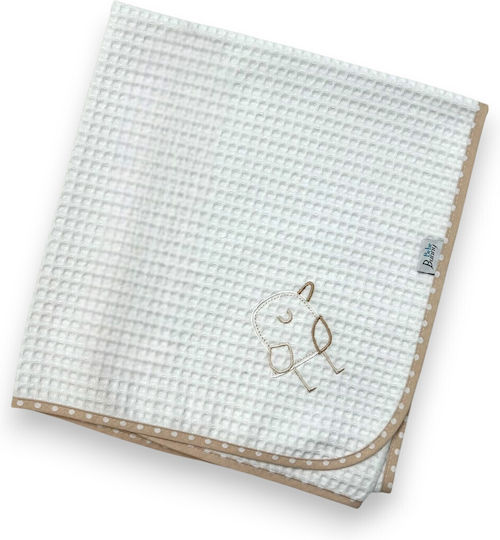 Bunny Bebe Bird Πάνα Αγκαλιάς Πικέ Καφέ 80x90εκ.
