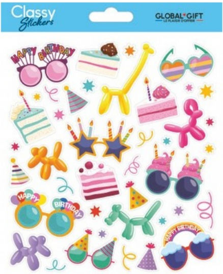 Global Gift Αυτοκόλλητα Classy Happy Birthday