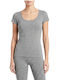 Short Sleeve Gray Melange Women's T-Shirt