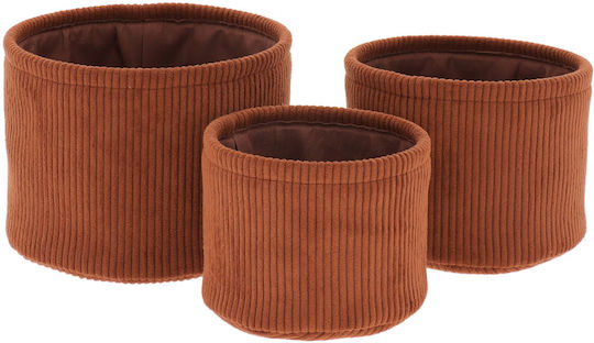 Aufbewahrungskörbe Set 3Stücke T-d Mocha 84245164 Velours