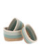 Καλάθια Αποθήκευσης Σετ 3τμχ T-d Sage Green 84248144 Υφασμάτινο