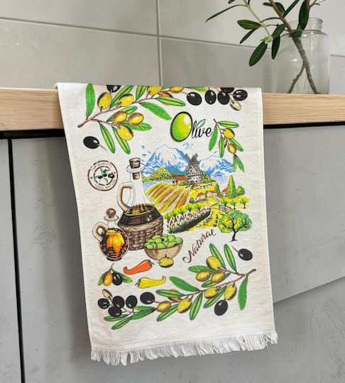 Tea Towel 40x60 Olive Natural