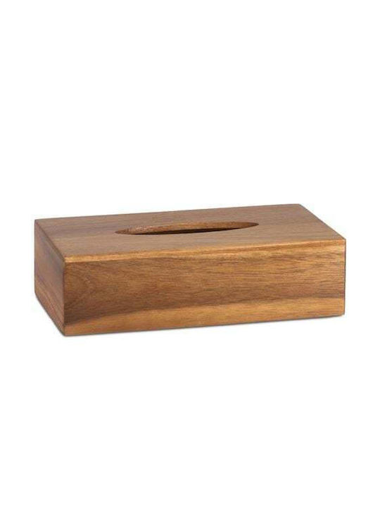 Tissue Box Rectangular Tissue Holder Acacia Wood Andrea House 26x14x8 Cm