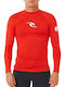Rip Curl UPF 50 Men Long Sleeve Sun Protection Shirt Red