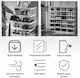 Folding Plastic Shoe Storage Case in White Colour 25.5x34.5x105cm