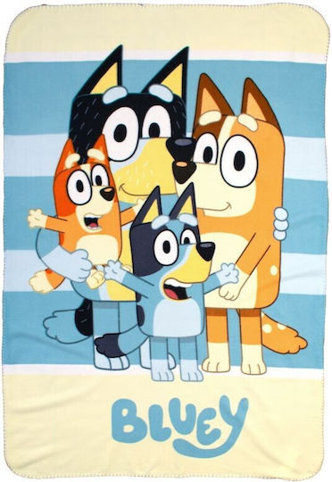 Fleece Blanket Bbc Studios Bluey 55 100x140 Blue 100% Polyester