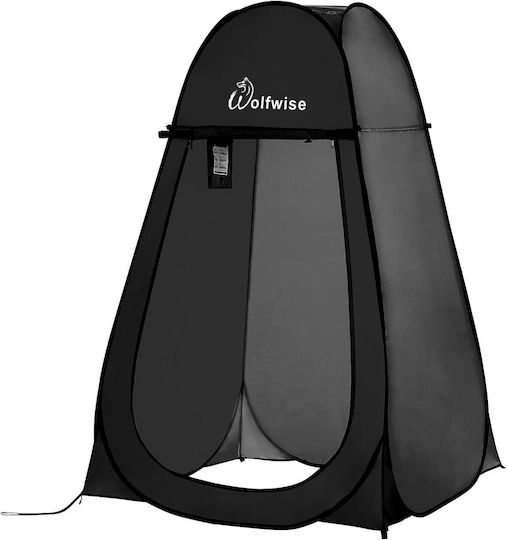 WolfWise Сцена Къмпинг Pop Up Тоалетна Черна