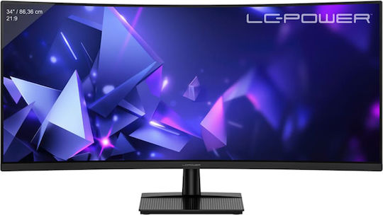 LC-Power LC-M34QC Ultrawide VA HDR Curved Gaming Monitor 34" QHD 3440x1440 180Hz with 1ms Response Time GTG