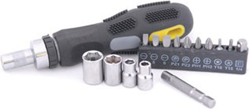 Rolson Ratchet Screwdriver with 16 Interchangeable Bits