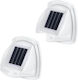 Set 2 Lămpi Solare de Perete 2W 100lm Alb Cald 3000K cu Senzor de Mișcare și Fotocelul IP65 8.5x9cm