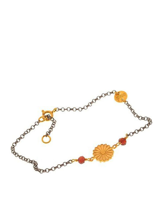 Arteon Women's Silver Gold Plated Chain Bracelet