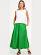 Pantaloni Dama Din In Cu Pantaloni Evazati Fit Relaxed Verde