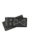 3-piece Set Bow Tie Cufflinks Pocket Square Men Buticcochet Black Setp291