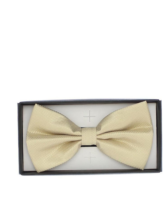 Cravată Papillon Bărbați ButicCochet Material Sintetic 7x12 Cm Bej Pap363