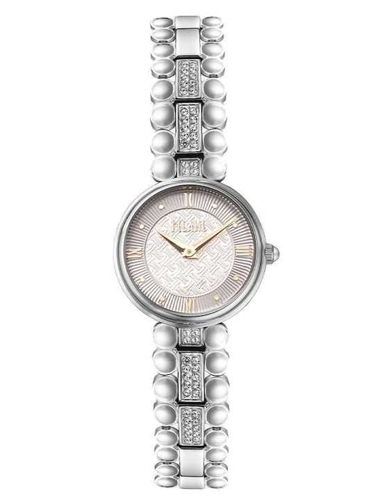 Alviero Martini 1a Classe Γυναικείο Ρολόι 28mm Μπαταρίας με Ασημί Μεταλλικό Μπρασελέ