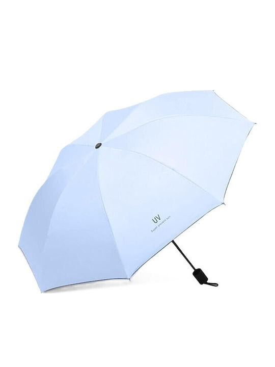 Umbrelă De Pluie Compactă Automată Albastră