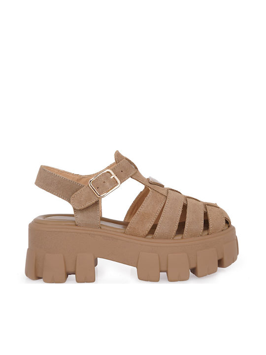 Renato Garini Women's Flat Sandals Beige