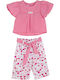Kids Set With Shorts Summer 2 Pieces Pink