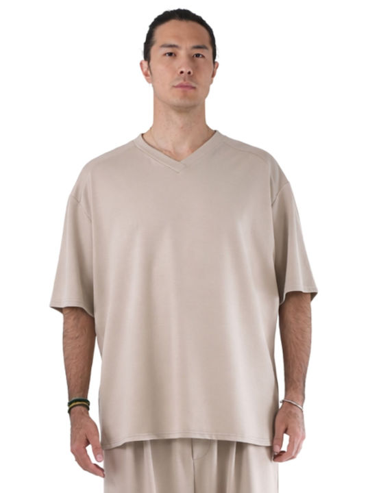 Herrenblusen T-Shirts Beige