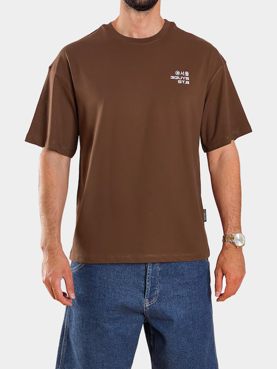 3Guys T-shirt Καφέ