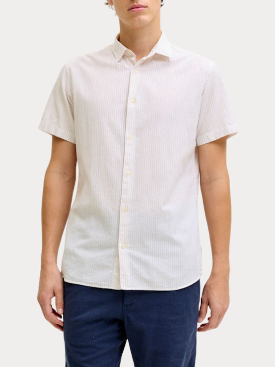 Jack & Jones Kurzärmeliges Leinen-Herrenhemd in...