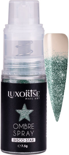 Ombre Spray Nageldesign Luxorise Disco Elektrisches Grünes