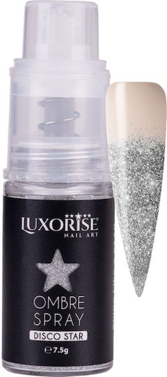 Ombre Spray Nail Art Luxorise Disco Silver