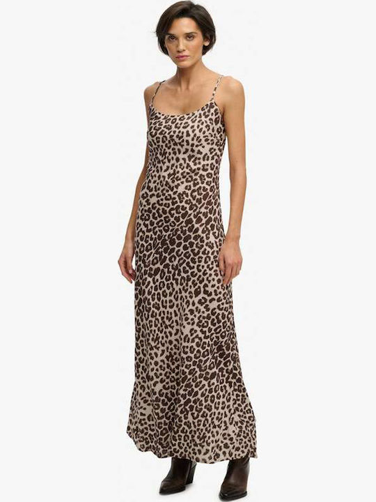 Dress Καλοκαιρινό Maxi Κομπινεζόν Φόρεμα Animal Print
