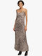 Dress Καλοκαιρινό Maxi Κομπινεζόν Φόρεμα Animal Print