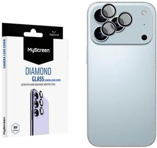 MyScreenPROTECTOR Diamond Mobile Camera Protector Tempered Glass Black for Apple iPhone 17 Pro Max