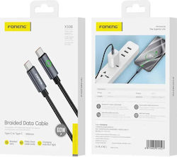 Foneng USB 2.0 USB-C Männlich - USB-C 60W 1,2m Foneng USB 2.0 USB-C Männlich - USB-C 60W 1,2m