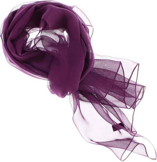 Women's Scarf Solid Buticcochet 80% Polyester 20% Viscose Purple Es3365