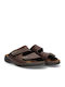 Leather Men's Sandals in Brown Colour