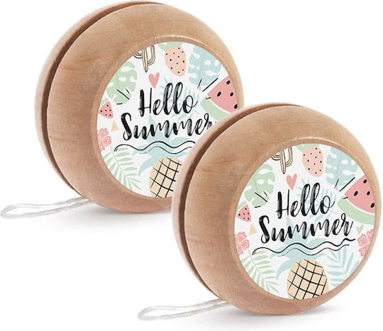 Подарък За Кръщене Дървено Yo-Yo Hello Summer М974 Подарък За Кръщене Бонбониера