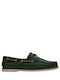 Δερμάτινα Ανδρικά Boat Shoes σε Πράσινο Χρώμα