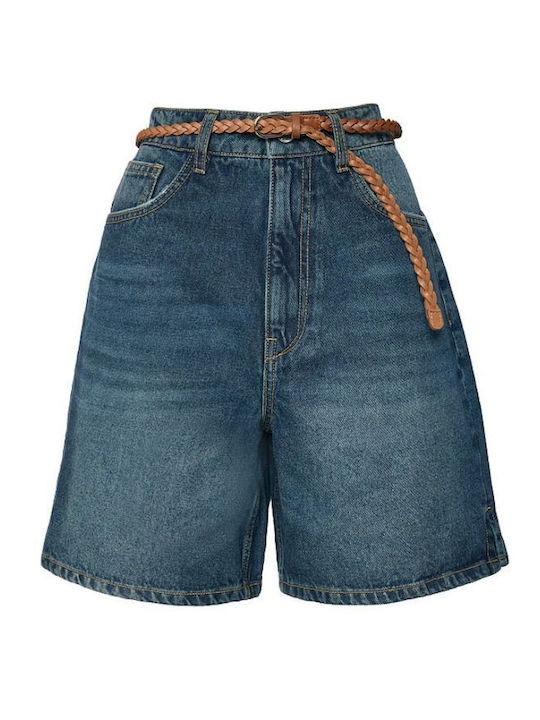Γυναικεία Βερμούδα Τζιν Σκουρο Μπλε Denim