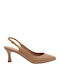 Leder Pumps mit Hohem Absatz Braun 170827-KAMELE
