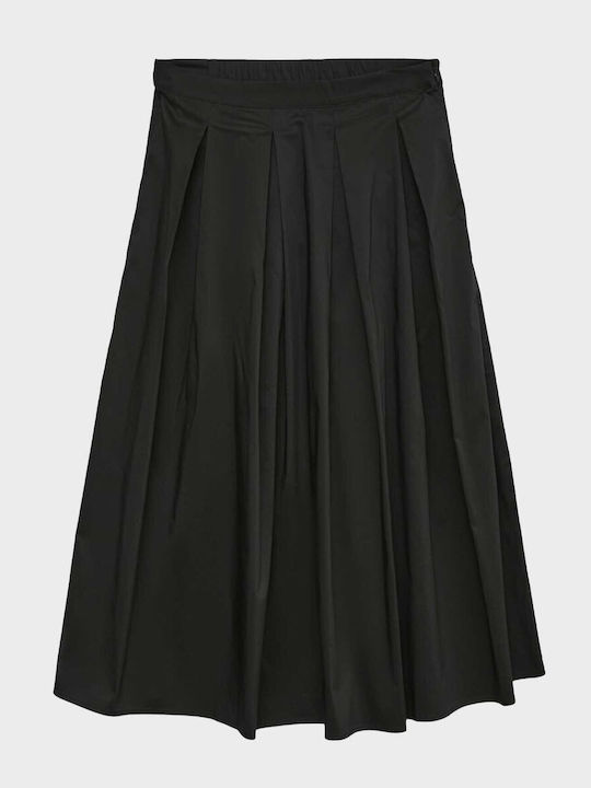 Vero Moda High Waist Midi Skirt Black