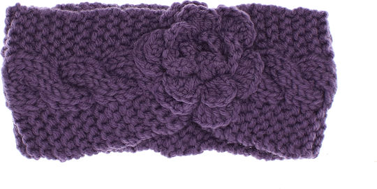 Bentiță Tricotată Pentru Femei 100% Acrilic ButicCochet Floare O Mărime Violetă Bnt395