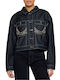 Crop Women's Jean Jacket Blue