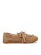 Leather Women's Boat Shoes in Brown Colour