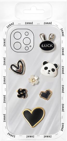 Zanaé Embossed 3d Stickers Smartphones Pearl Bunny Case Decorative Patterns Gold