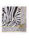 Celestino Damen Seidenschal Animal Print Weiß