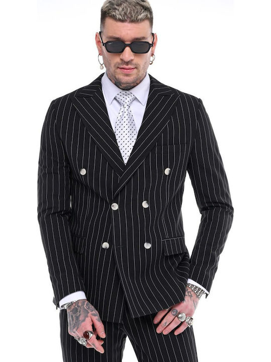 Stefan Fashion Ανδρικό Σακάκι Μαύρο