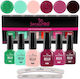 Set 6 Bella Gel Nagellack Sensopro Milano Glänzendes Fantasy