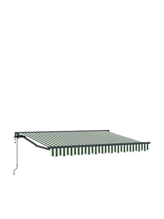 vidaXL Cort Terasă cu LED Verde 3.5x2m
